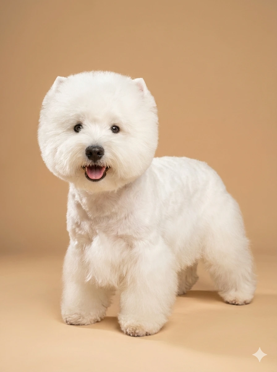 西高地造型修剪后